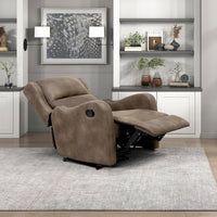 Lexicon Recliner Chair Living Room Reclining Sofa Chair, Brown - $285