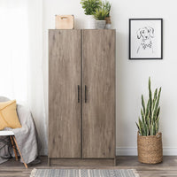 Prepac Elite 32" Storage Cabinet Closet, Gray Storage Cabinet, Linen Cabinet - $125