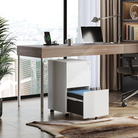 DEVAISE 2-Drawer Mobile File Cabinet with Lock, Commercial Vertical Cabinet - $75