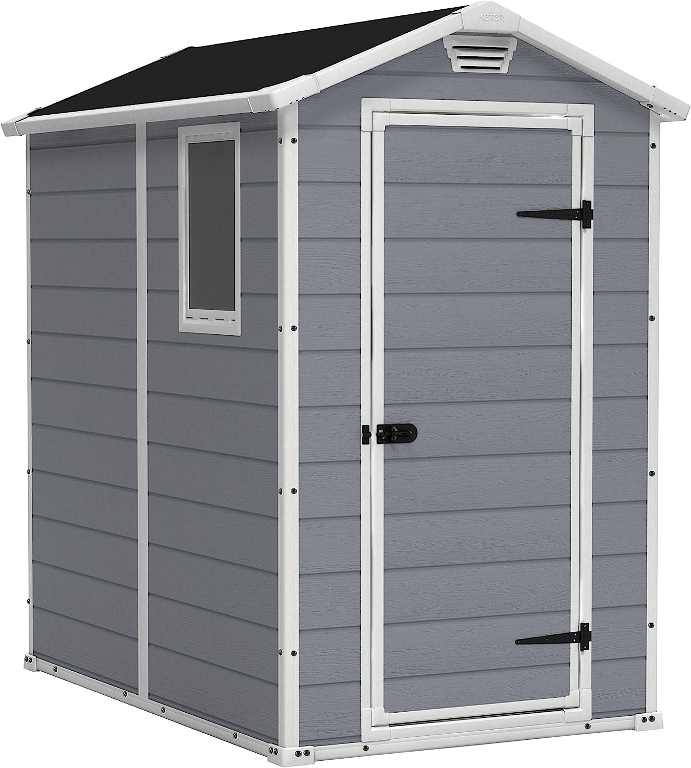Keter Manor 4x6 Resin Outdoor Storage Shed Kit-Perfect to Store Patio Furniture - $325