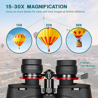 ESSLNB 15-30X80 Zoom Astronomy Binoculars with Built-in Tripod - $90