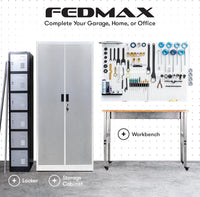 Fedmax Metal Garage Storage Cabinet - 71-inch Tall Large Steel Utility Locker (Dented) - $115