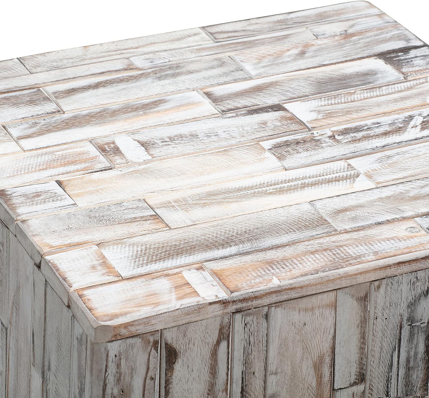 White discount rustic stool