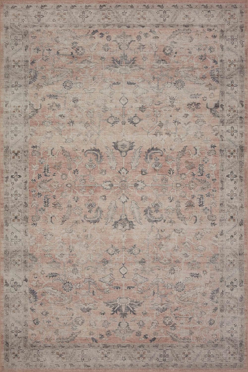 Loloi II Hathaway Collection HTH-06 Blush / Multi 7'-6" x 9'-6", .25", Area Rug - $75