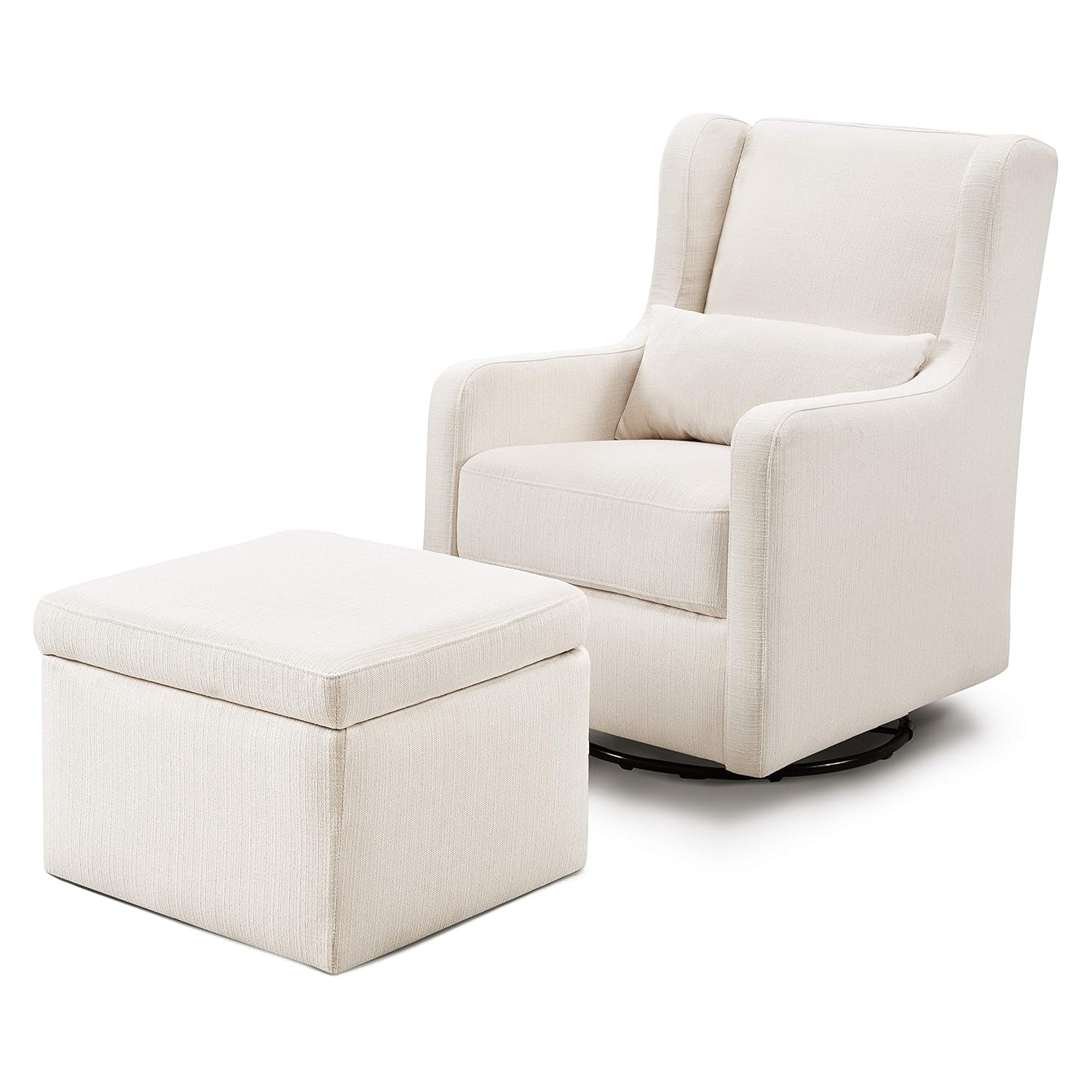 Carter's by daVinci Adrian 360° Swivel Glider Chair w/ Storage Ottoman - $300