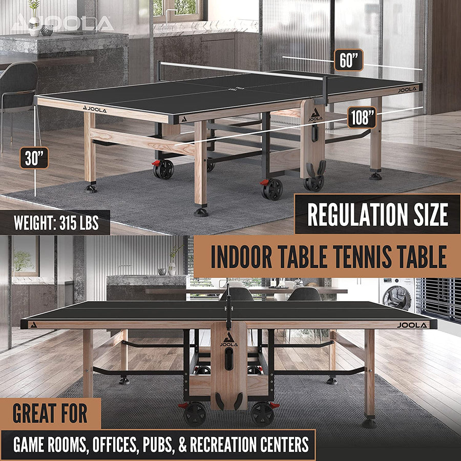JOOLA Madeira Indoor Table Tennis Table, Wood & Steel Contemporary Design (read description for damage)- $750