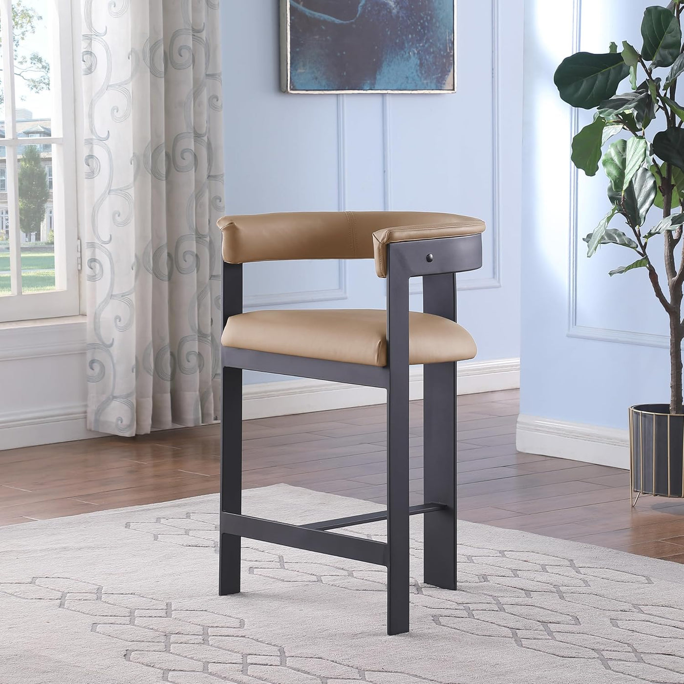 Meridian Furniture 414Tan-C Romeo Collection Modern | Contemporary Counter Stool - $250