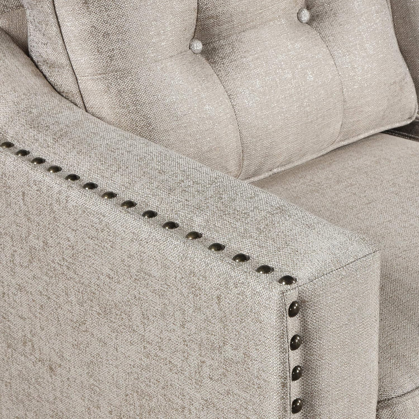 FANYE Living Room Furniture Sofa, Linen Fabric Upholstered Couch (Sofa Only) - $200