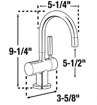 InSinkErator Indulge Modern Series 1- Handle 9.25 in. Faucet - $200