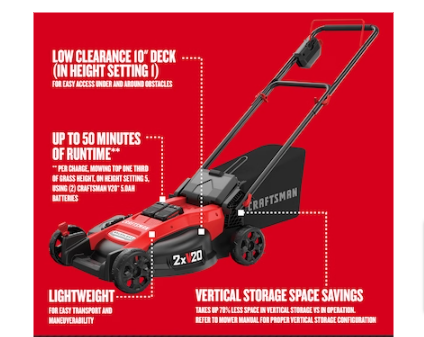 Craftsman v20 lawn outlet mower