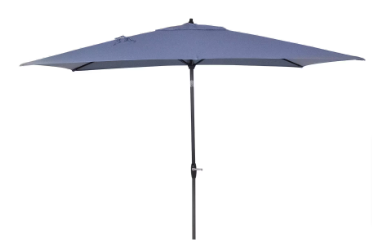Hampton Bay 10 ft. x 6 ft. Aluminum Market Patio Umbrella in Steel Blue - $115