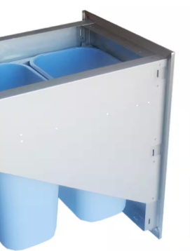 Signature 20 in. x 27 in. Beveled Frame Trash Drawer with 2 Trash Bins - $330