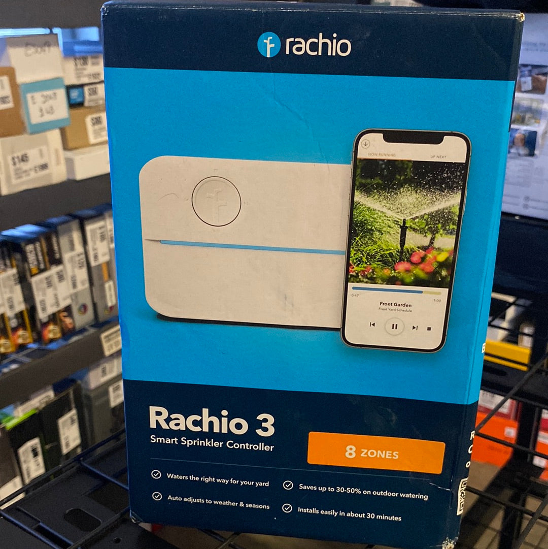 Rachio 3: 8 Zone Smart Sprinkler Controller (White) - $140