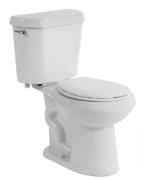 Glacier Bay 10 in. 2-Piece 1.28 GPF High Efficiency Single Flush Elongated Toilet - $120