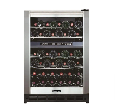 Magic Chef 44 Bottle Dual Zone Wine Cooler in Stainless Steel - $290