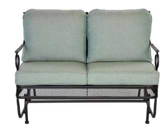 Hampton Bay Amelia Springs Outdoor Glider with Spa Cushions - $270