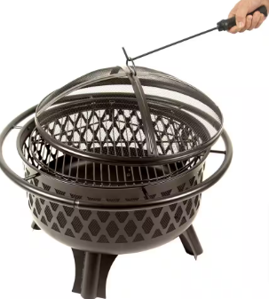 Hampton Bay Piedmont 30 in. Steel Fire Pit in Black - $90