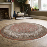 3810 Garda Area Rug, 5'3 Round, Terracotta - $80