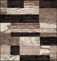 SUPERIOR Indoor Area Rug, Jute Backed, Modern Geometric Patchwork Floor Decor - $20