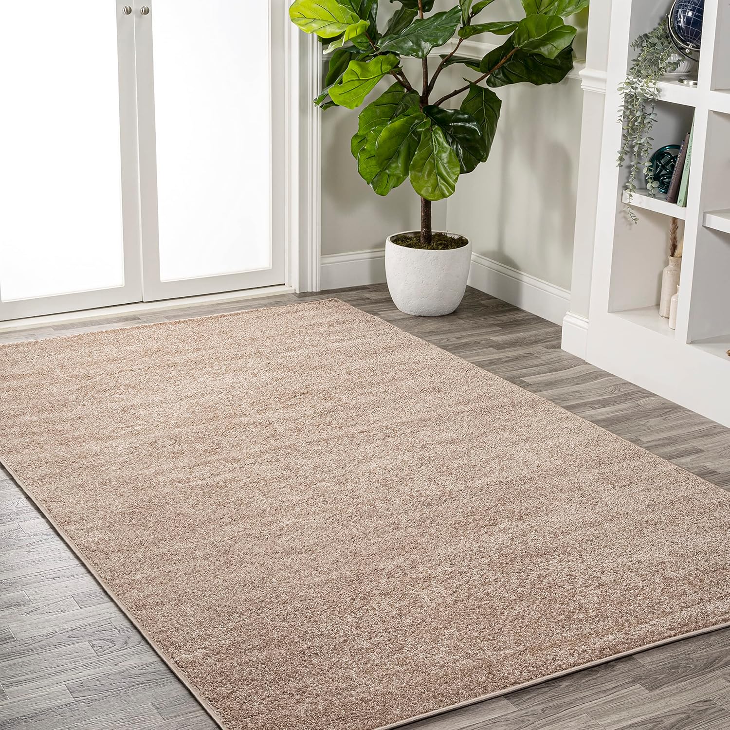 JONATHAN Y SEU100G-9 Haze Solid Low-Pile Indoor Area Rug, 9x12, Bohemian - $150