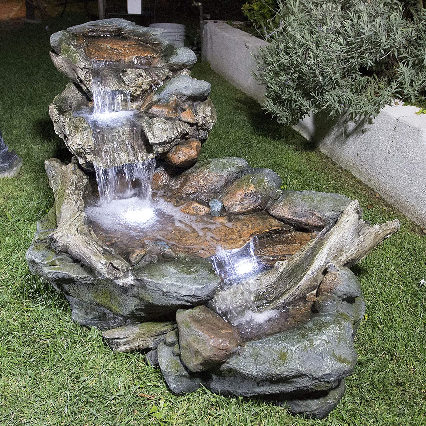 Alpine Corporation Water Fountain, Gray/Beige, 60" Length - $325