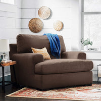 Stone & Beam Lauren Down-Filled Oversized Armchair, 46"W, Chocolate - $400