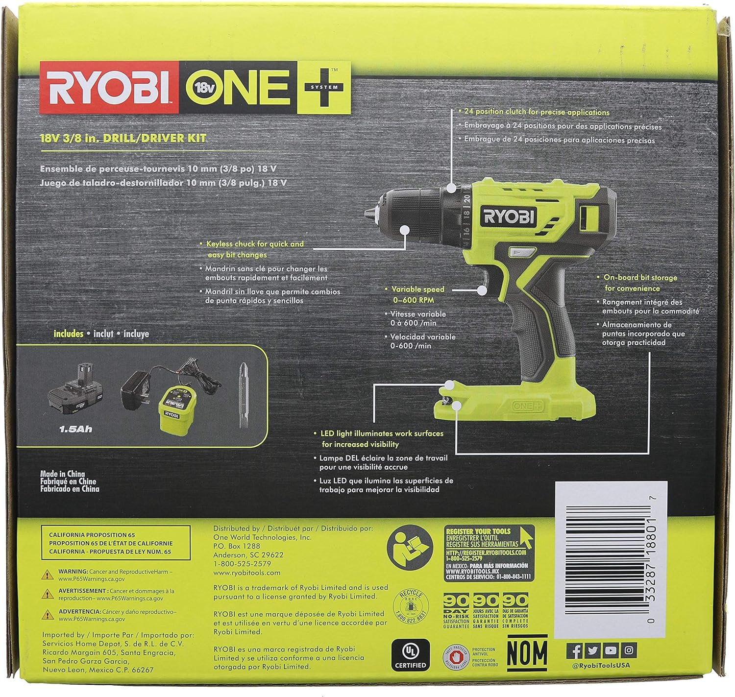 18V Cordless 3/8 in. Drill/Driver Kit