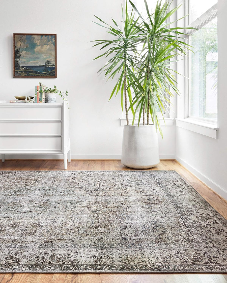 Loloi Layla 9'-0" x 12'-0" Area Rug in Taupe/Stone - Thick Area Rug - $120