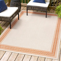 JONATHAN Y SMB207F-5 Lucia Classic Diamond Border Indoor Outdoor Area Rug - $25