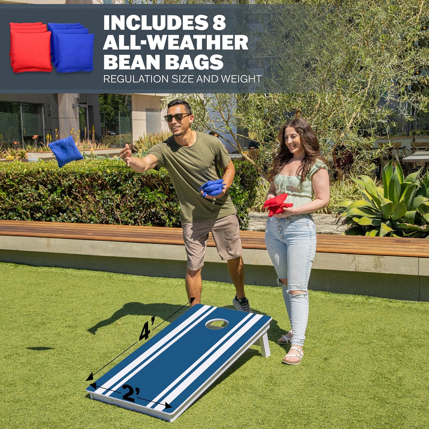 GoSports 4 x 2 ft Resort Collection All Weather Cornhole Board Set - $120