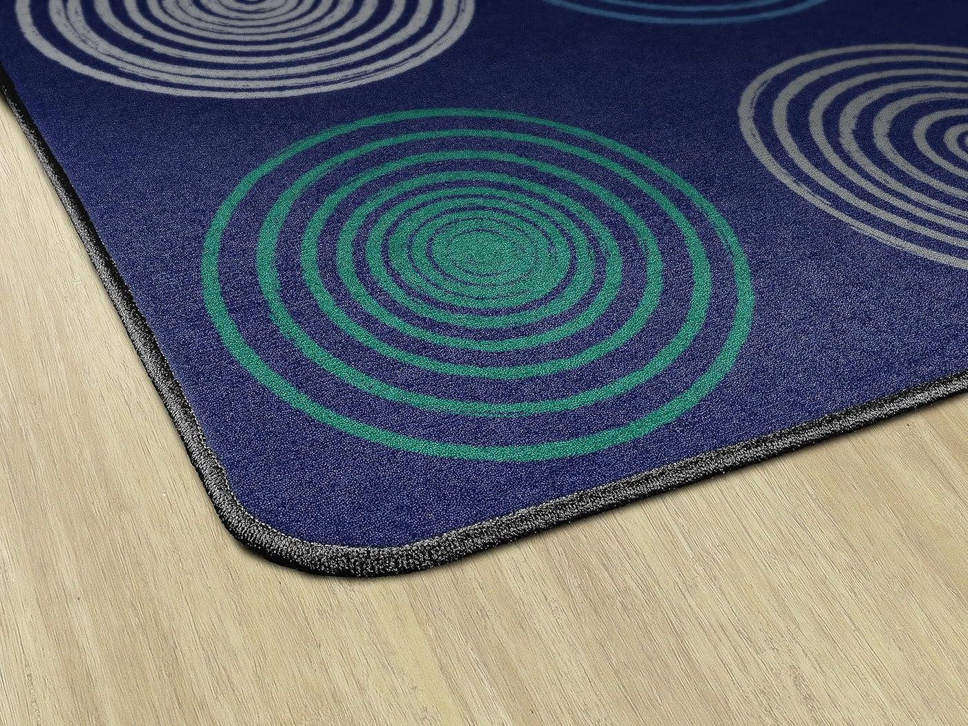 Flagship Carpets Circles Abstract Educational Area Rug, Seats 24, 7'6" x 12' - $220