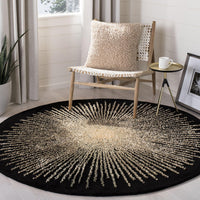 SAFAVIEH Soho Collection Area Rug - 6' Round, Black & Beige (SOH655Z) - $120