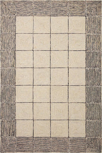 Loloi Chris Loves Julia x Francis Cream/Black 7'-9" x 9'-9" Area Rug - $230