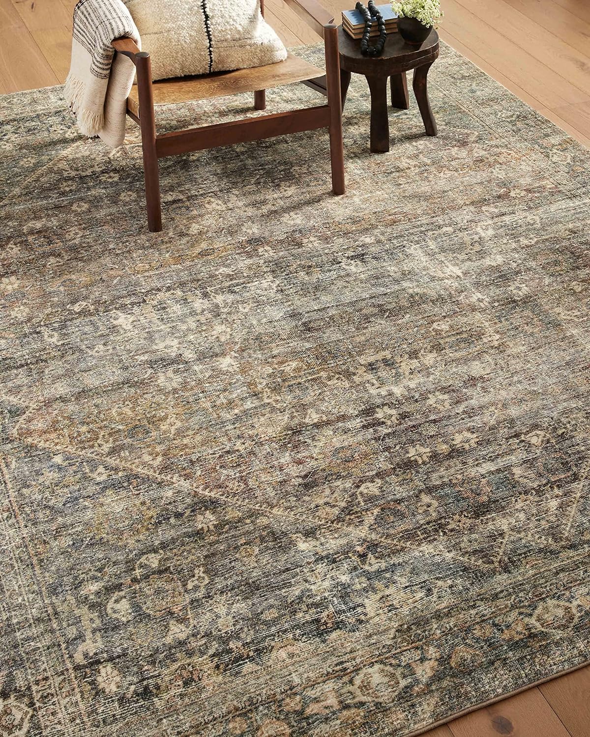 Loloi Amber Lewis Morgan Collection MOG-05 Spice/Lagoon 7'-3" x 9'-3" Area Rug - $85