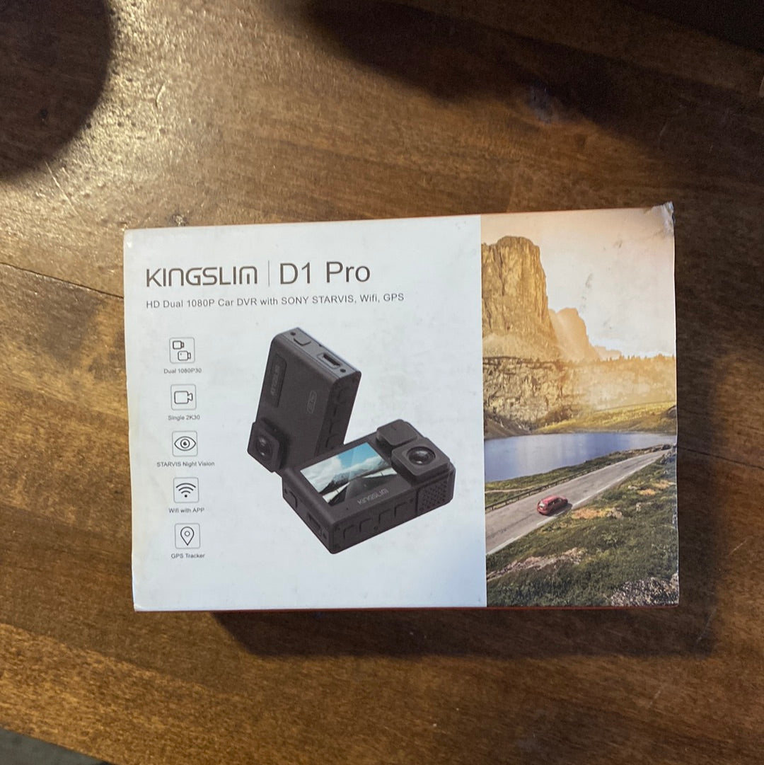 Kingslim D1 Pro 2K Dash Cam Front and Inside with Wi-Fi GPS - $100