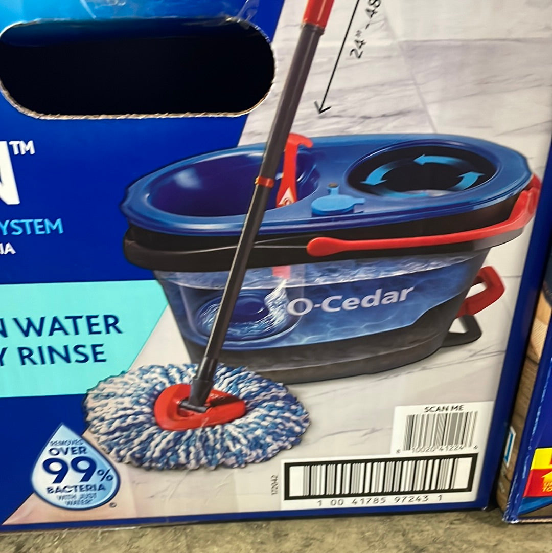 O-Cedar EasyWring RinseClean Spin Mop with 2-Tank Bucket System - $35