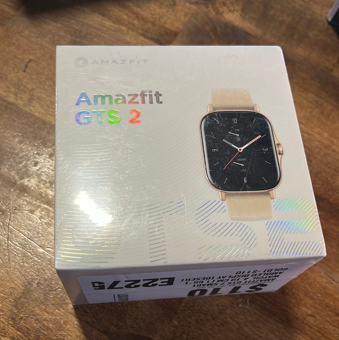 Amazfit GTS 2 Smart Watch, 4.19 cm (1.65") AMOLED Display (Desert Gold) -$110