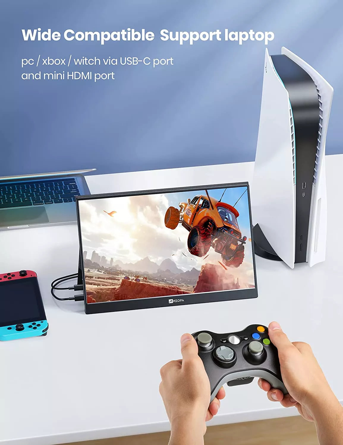 ARZOPA A1GAMUT 2K - Ecran Gaming PC PC Portable 13,3 FHD - 2K