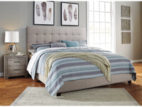 Dolante King Upholstered Bed with Square Button Tufting - $810