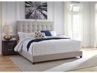 Dolante King Upholstered Bed with Square Button Tufting - $810