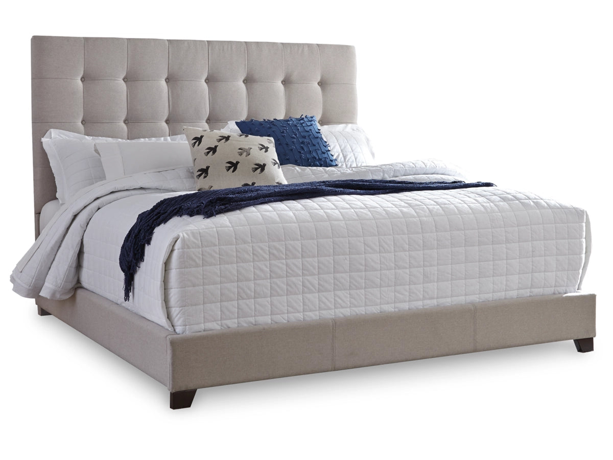 Dolante King Upholstered Bed with Square Button Tufting - $810