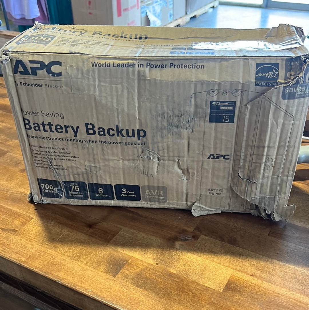 APC Br700g Back-Ups Pro 700 Battery Backup System, 6 Outlets, 700 Va, 355 J - $120