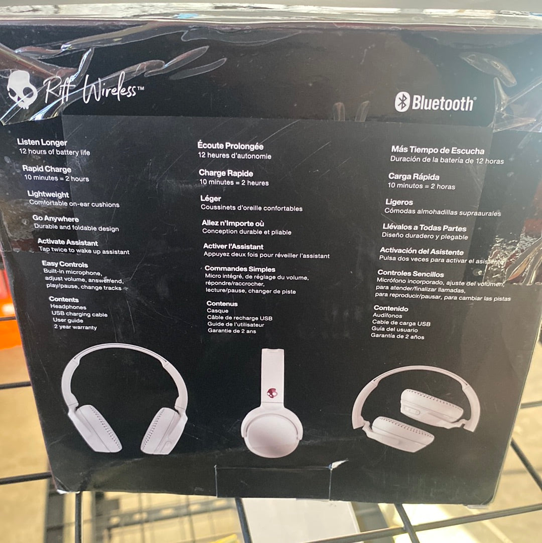 Skullcandy Riff Wireless On-Ear Headphone - White/Crimson - $30