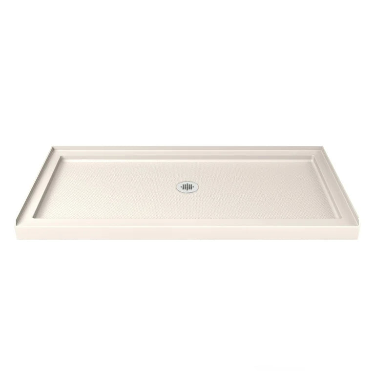 DreamLine SlimLine 34 in. D x 48 in. W x 2 3/4 in. H Center Drain Single - $240