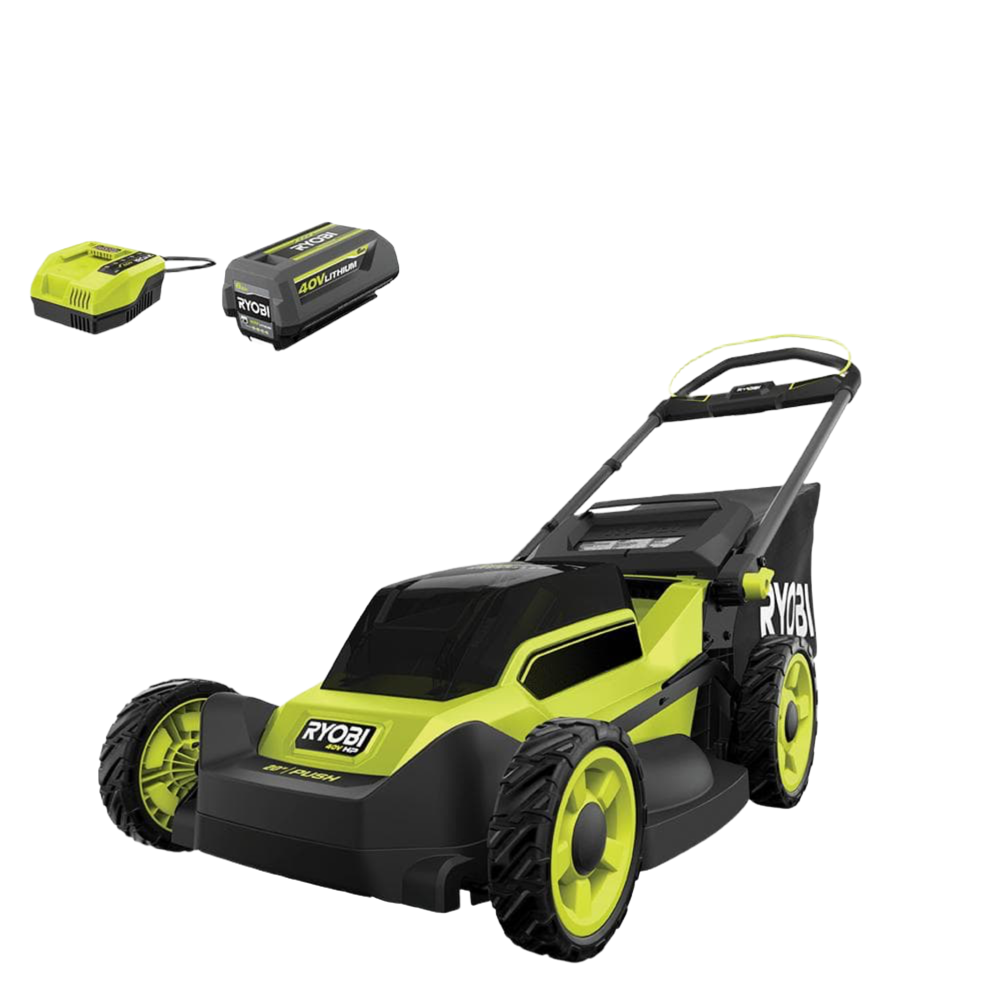 RYOBI 40V HP Brushless 20 in. Cordless Battery Walk Behind Push Mower - $230