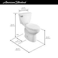 American Standard Cadet 3 FloWise Two-Piece 1.28GPF Single Flush Elongated Toilet - $110