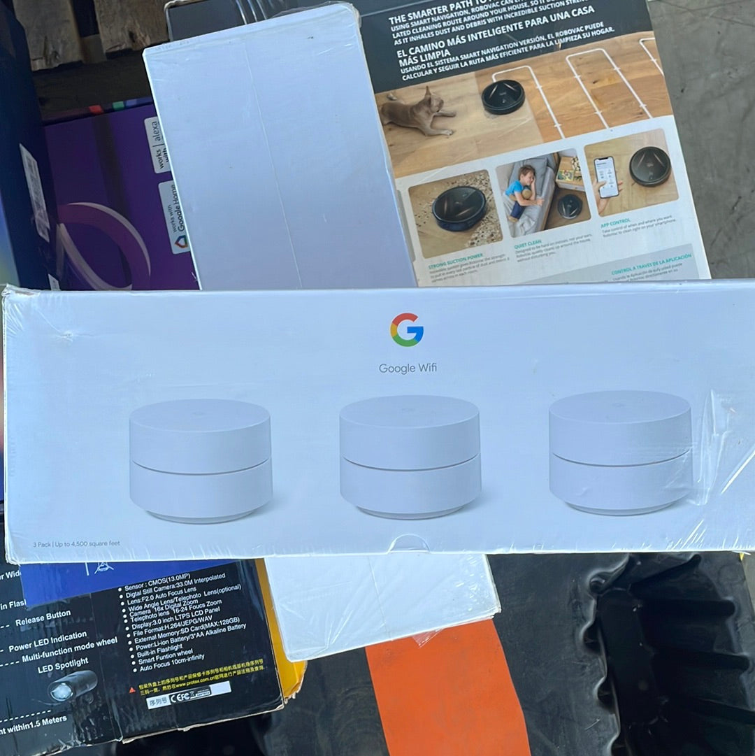 Google Wifi - AC1200 - Mesh WiFi System - Wifi Router - 4500 Sq Ft Coverage - 3 pack - $120