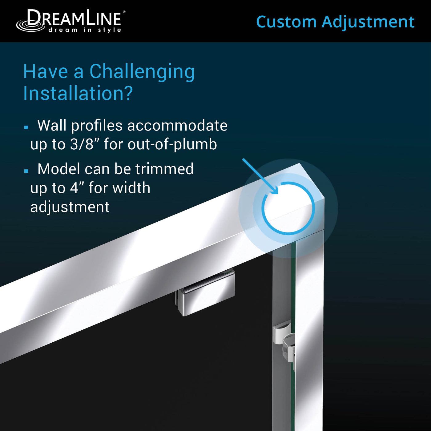 DreamLine Encore Bypass 56-60' x 76' Sliding Shower Door in Brushed Nickel - $555