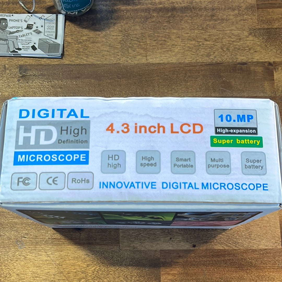 4.3 Inch LCD Digital USB Microscope, 1-1000X Magnification - $45