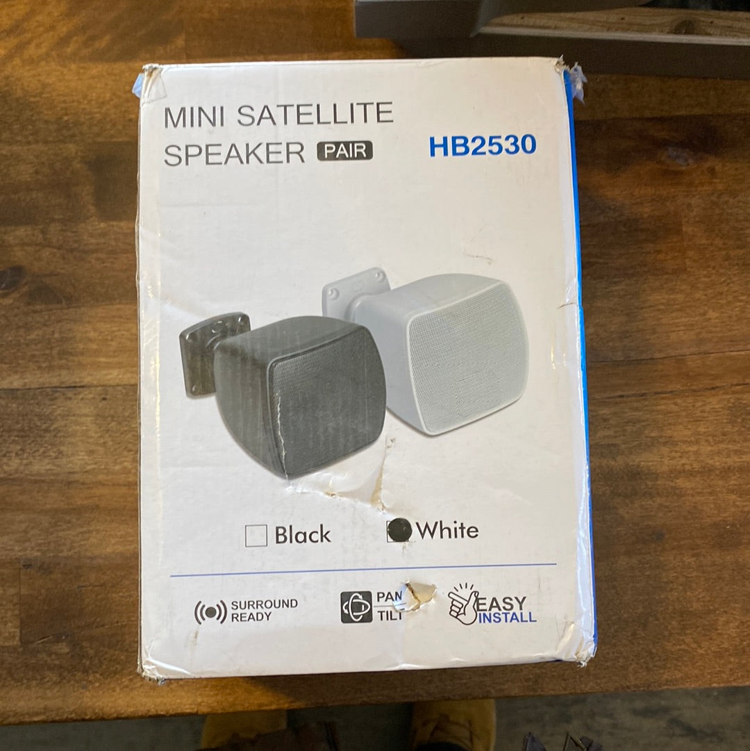 HB2530 Silver Ticket Products Mini Satellite Speaker Pair - $30